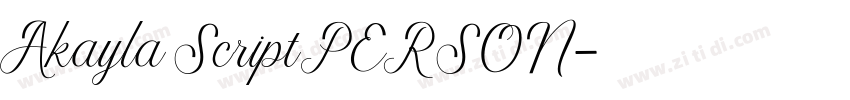 Akayla Script PERSON字体转换